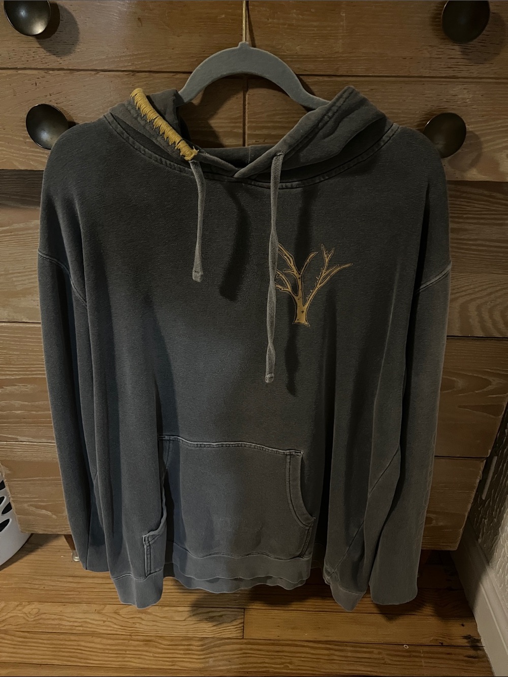 Noah kahan Hooded Sweatshirt - Charcoal with Yellow Accent